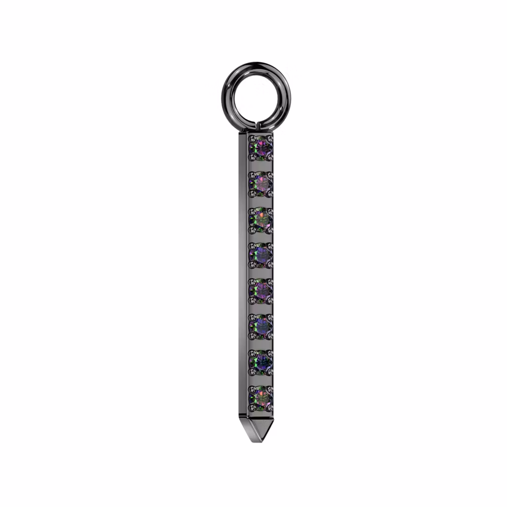 Hänge i titanium - stav med cubic zirconia