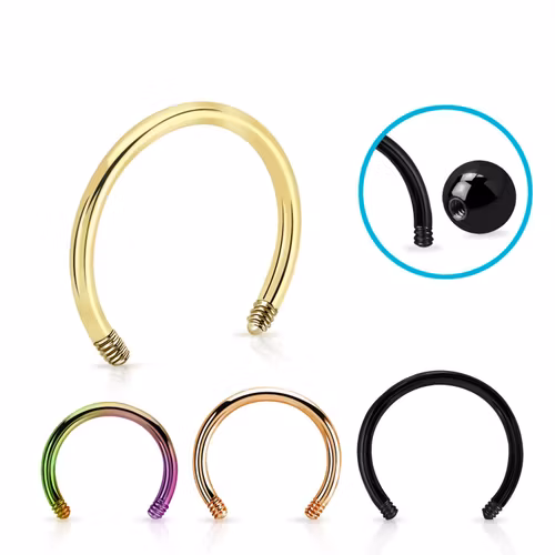 Lös del CBR cirkulär barbell anodiserad stål 0.8mm