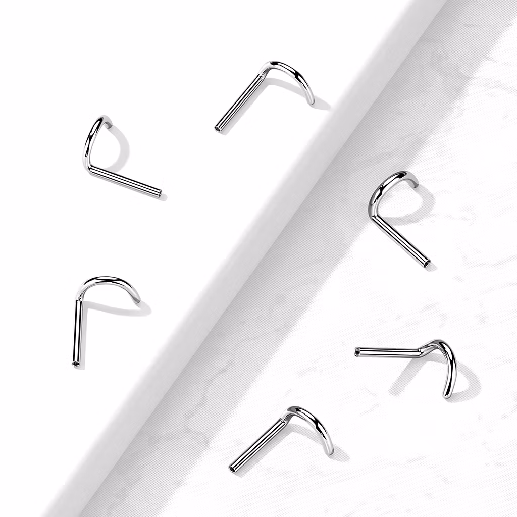 Threadless nässmycke "nose screw" i titanium (lös del)