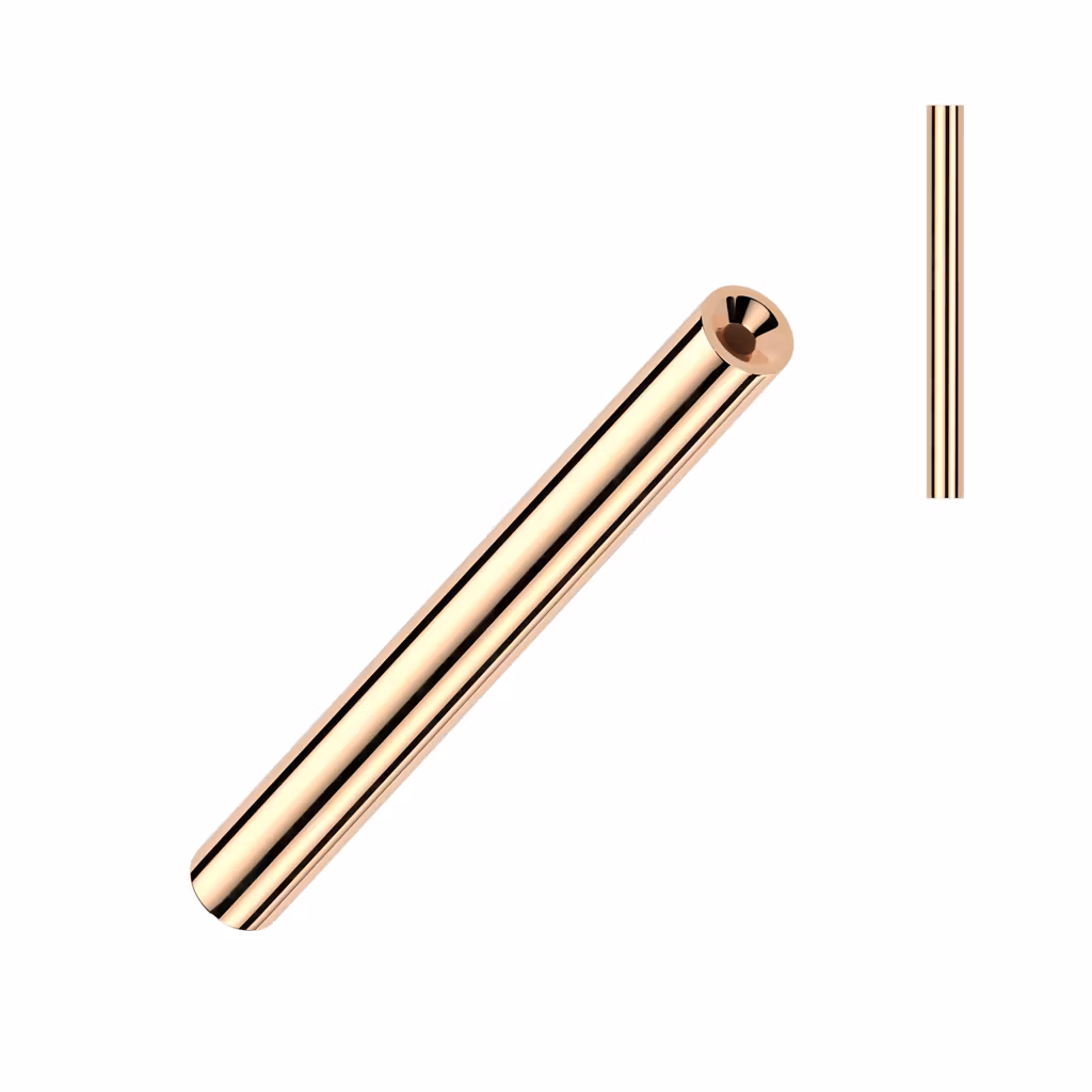Threadless barbell / rak stav i titanium (lös del)