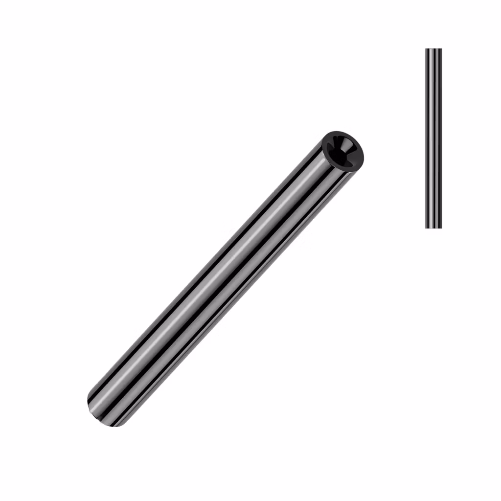 Threadless barbell / rak stav i titanium (lös del)