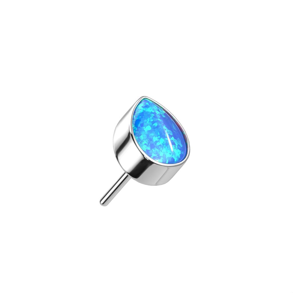 Threadless topp i titanium - Droppformad opalit