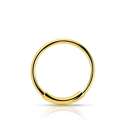 Näsring / sömlös ring i 925 silver med guldplätering 10mm
