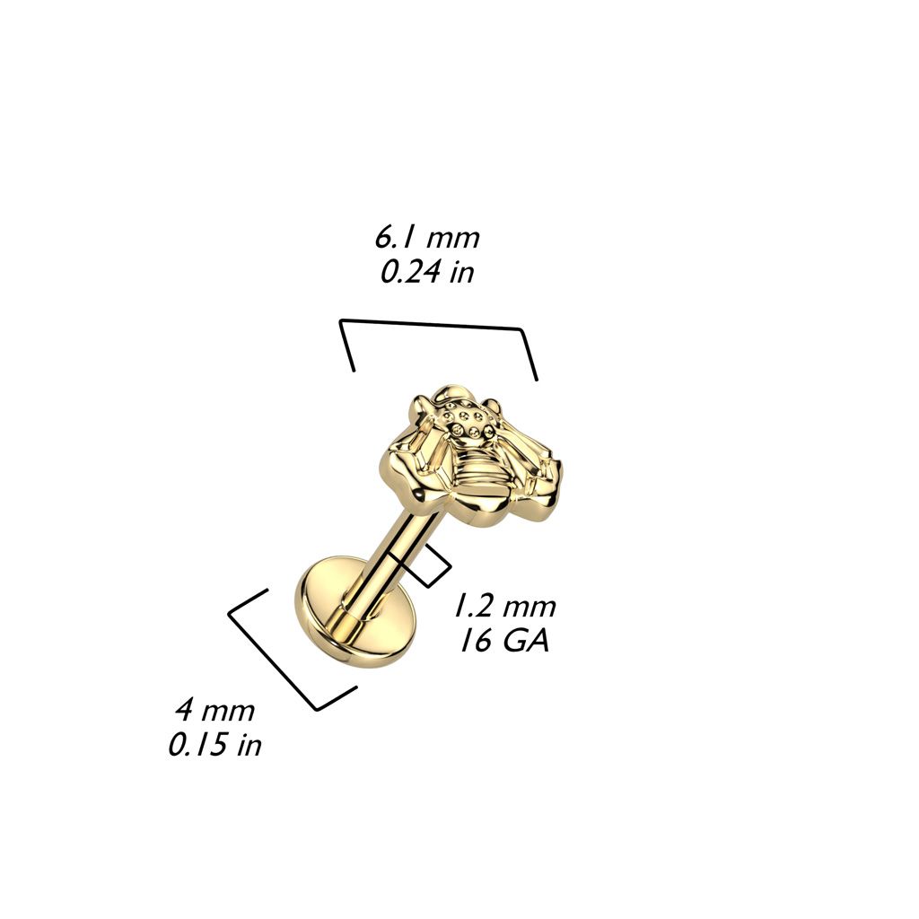 Labret i titanium - invändigt gängad med bi
