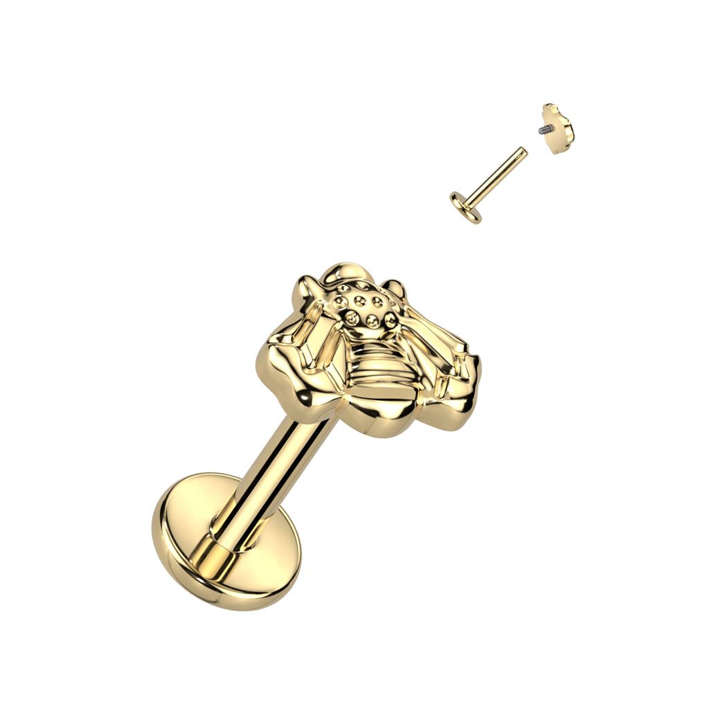 Labret i titanium - invändigt gängad med bi