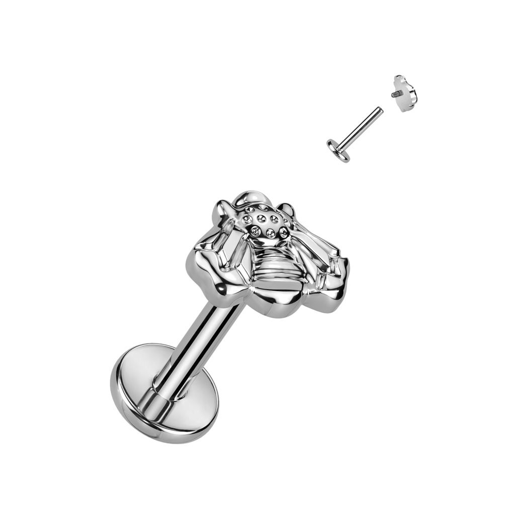 Labret i titanium - invändigt gängad med bi