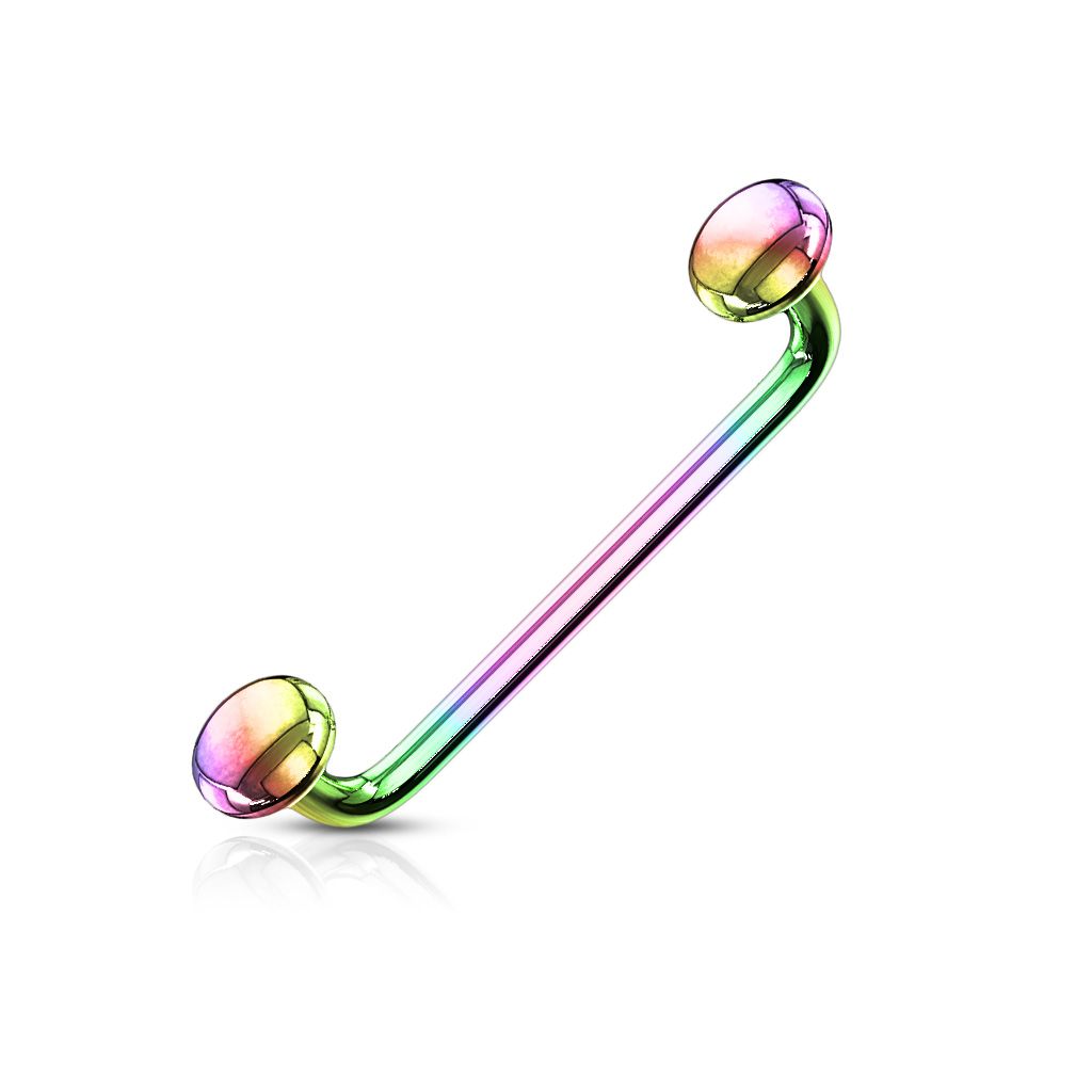 Barbell 1.2mm för surface piercing eller snake eye - 4mm platta kulor