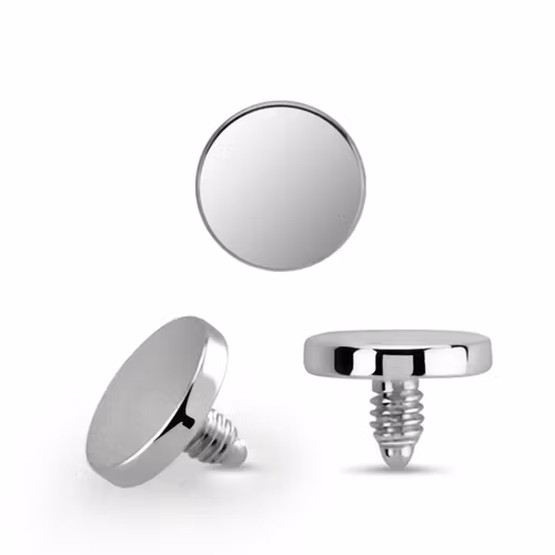 Dermal piercing 1.2mm med 4mm platt topp