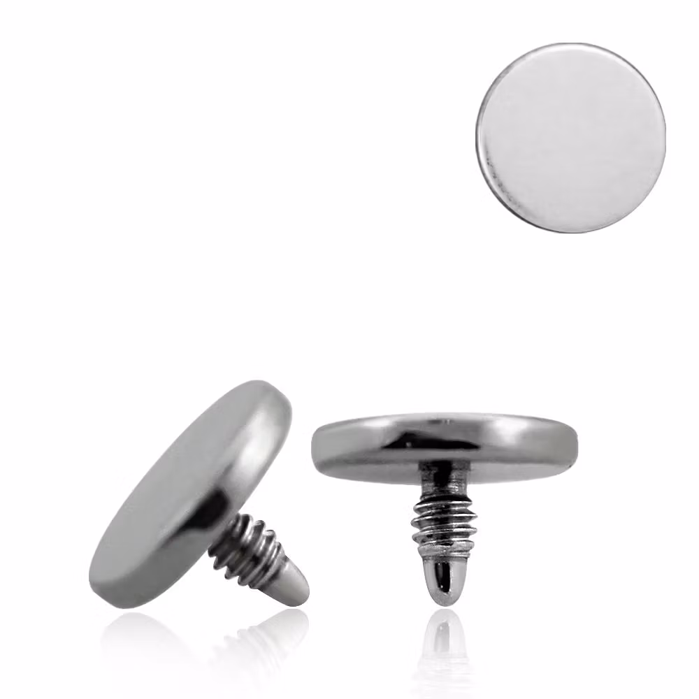 Dermal piercing 1.2mm med 5mm platt topp
