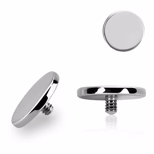Dermal piercing 1.2mm med 6mm platt topp