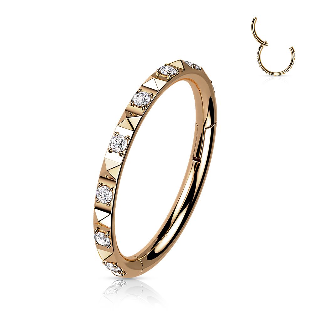Segmentring i titanium 1.2mm med pyramidslipad ytterkant och CZ