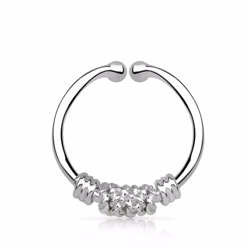 Fake septum i 925 silver - knut / wire design