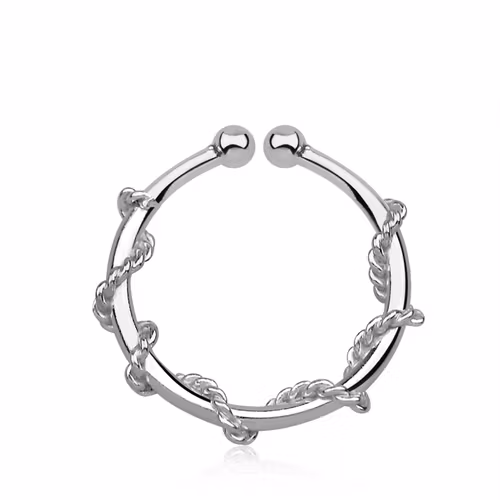 Fake Septum i 925 silver - Tunnt rep design