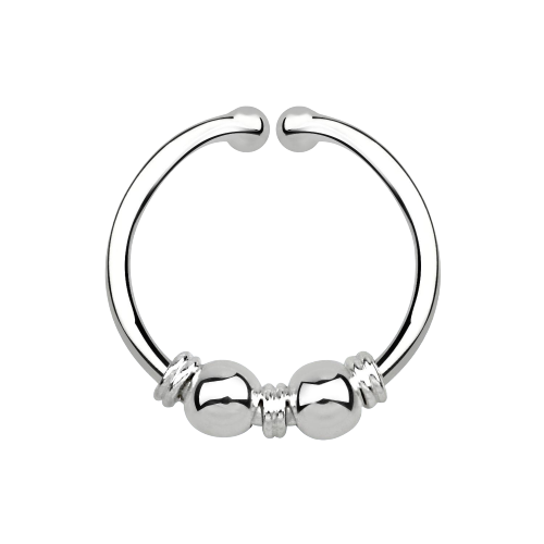 Fake Septum i 925 silver - 3 wire 2 bollar design