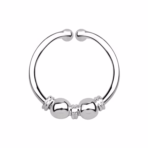 Fake Septum i 925 silver - 3 wire 2 bollar design