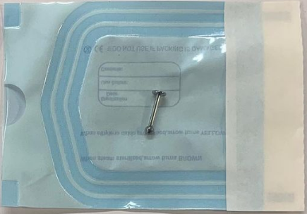 Steril titanium labret 1.2mm med 3mm kula