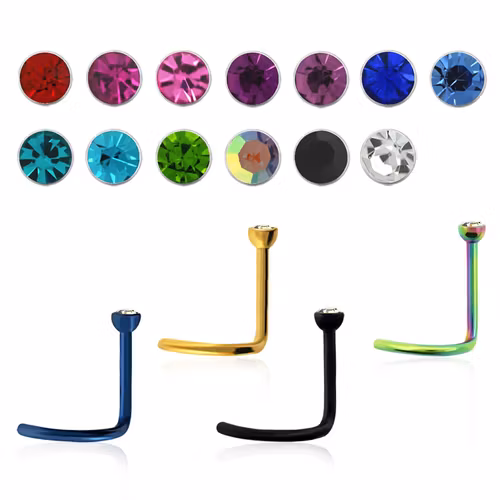 Nässmycke 0.8mm "Nose Screw" med 2mm crystal