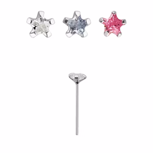 Nässmycke "Böj Själv" 0.6mm med 3mm CZ Stjärna