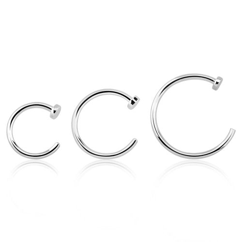 Näsring / Nose Hoop i 925 silver - 0.8mm (6-10mm)