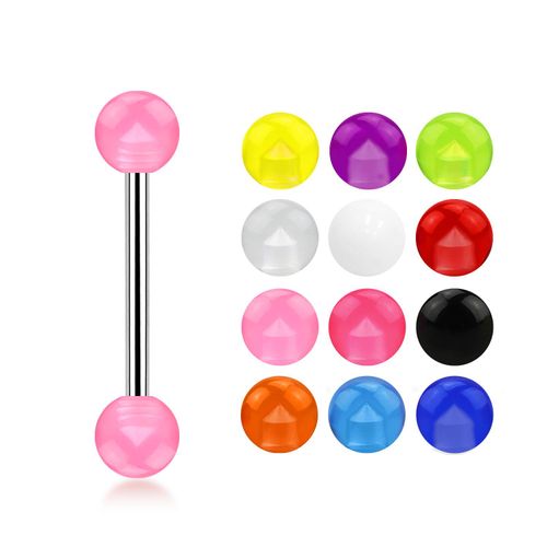 Barbell / Rak stav 1.6mm med 5mm akrylkulor