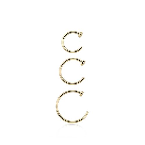 Näsring / Nose hoop 0.8mm i äkta 14 karat guld