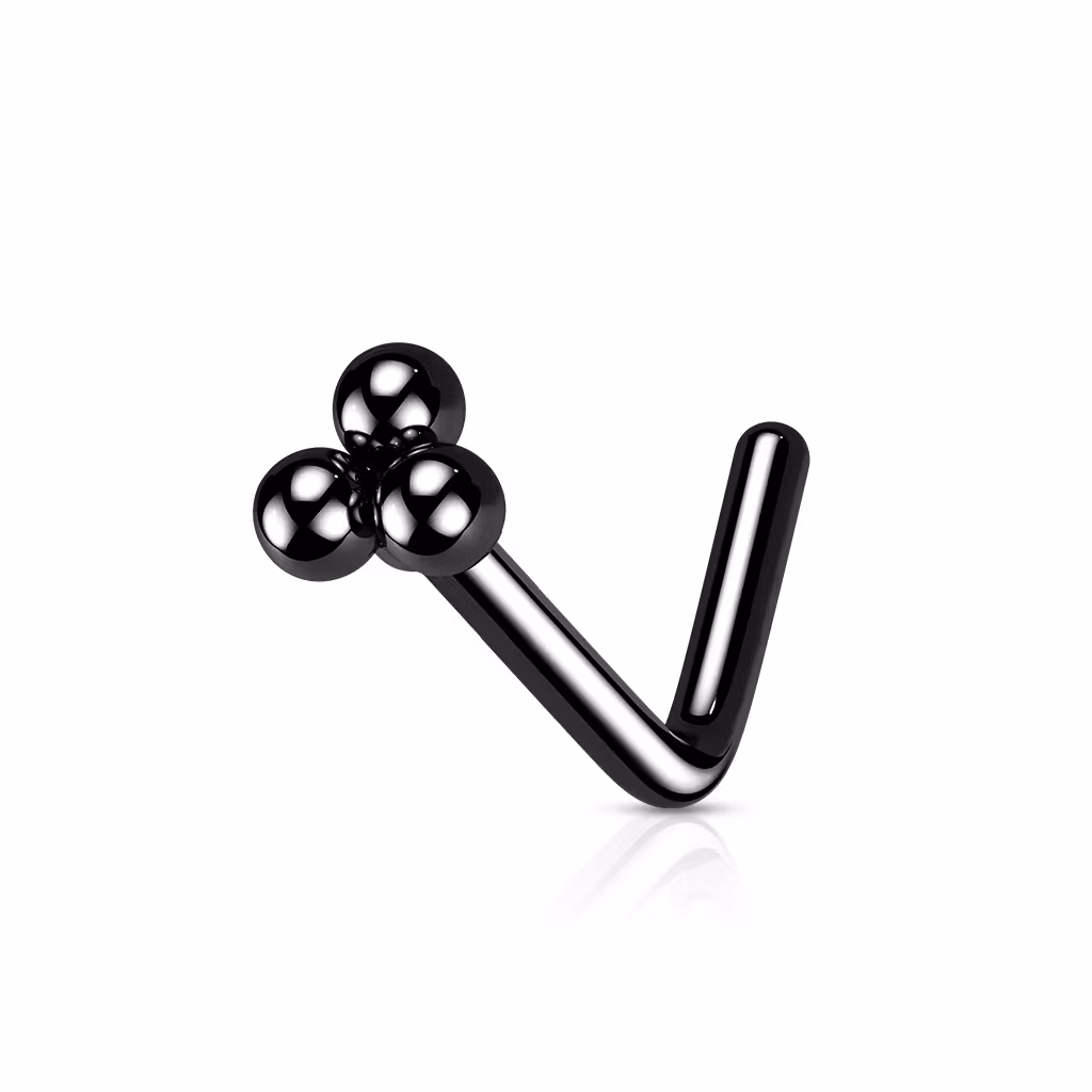Nässmycke "L-böjd" kirurgiskt stål 0.8mm - triangelkluster