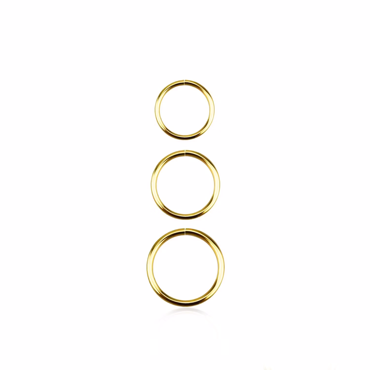 Näsring / sömlös ring 0.8mm i äkta 14 karat guld