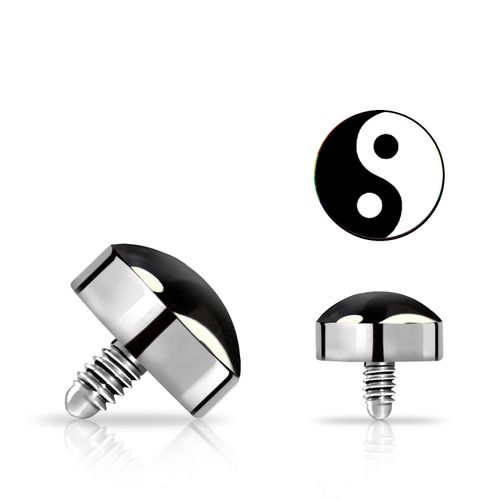 Titanium dermal disc - yin yang 4mm