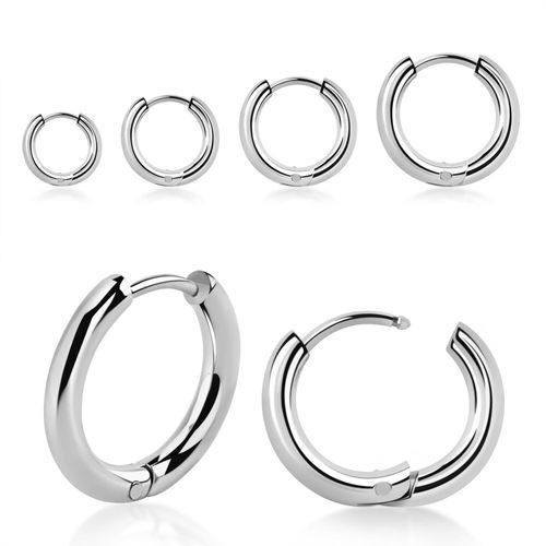 Hoop huggie / creoler i kirurgiskt stål (par)