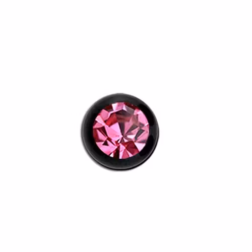 PVD-Pläterad Lös kula 6mm diameter 1.6mm gänga med crystal (lös del)