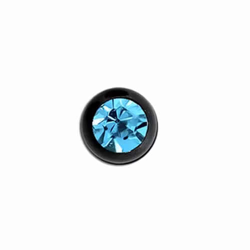 PVD-Pläterad Lös kula 6mm diameter 1.6mm gänga med crystal (lös del)