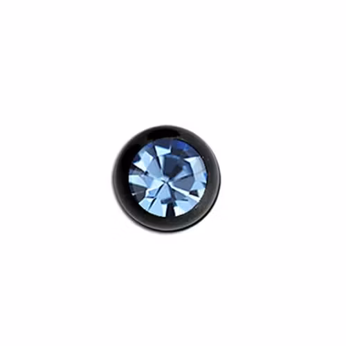 PVD-Pläterad Lös kula 6mm diameter 1.6mm gänga med crystal (lös del)