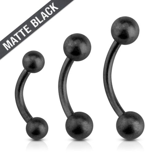 Mattsvart banana ögonbryn 1.2mm