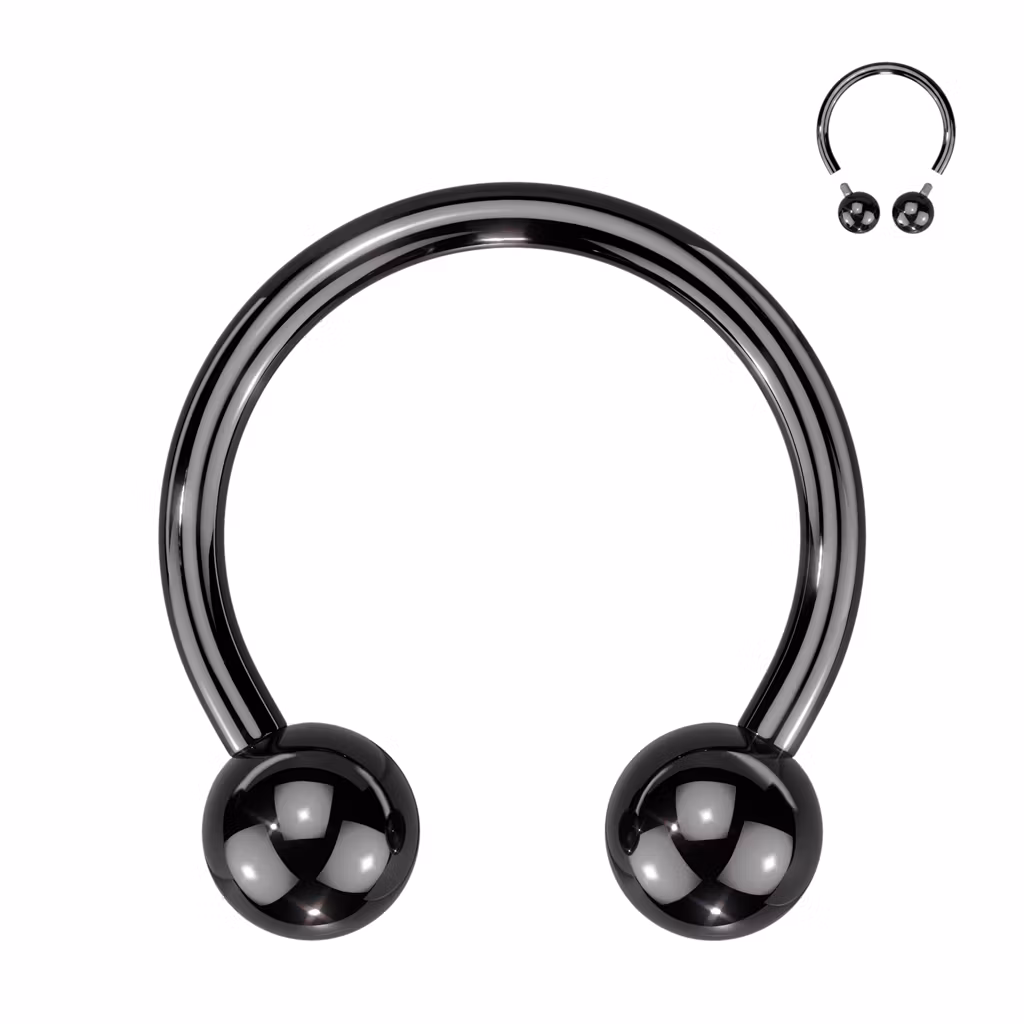PVD-pläterad Titanium CBR / cirkulär barbell invändigt gängad