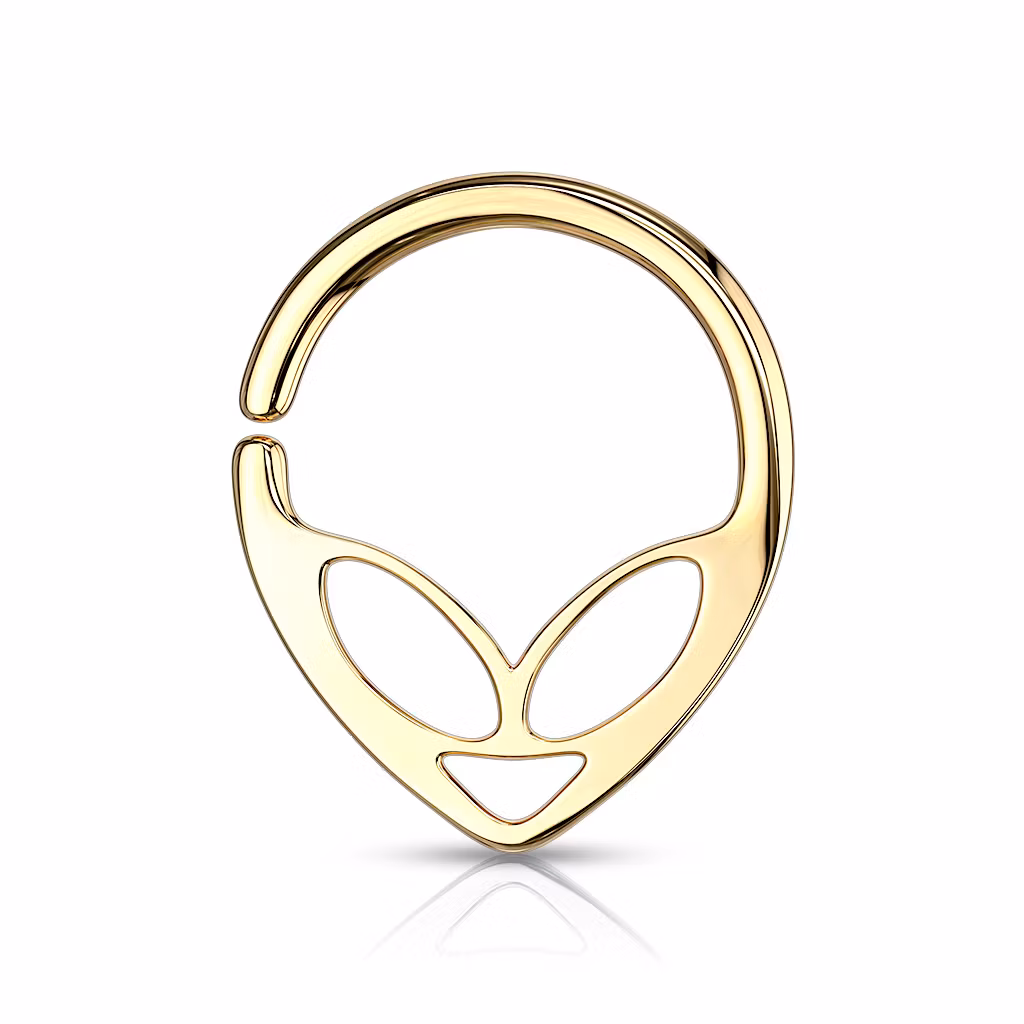 Ring / smycke i kirurgiskt stål med alien