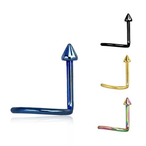 Nässmycke Eloxerad 0.8mm kirurgiskt stål "Nose Screw" med 2mm kona