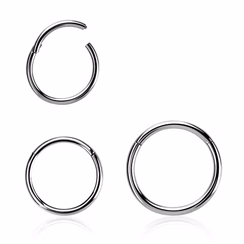 Segmentring 0.8mm i 316L kirurgiskt stål med gångjärn