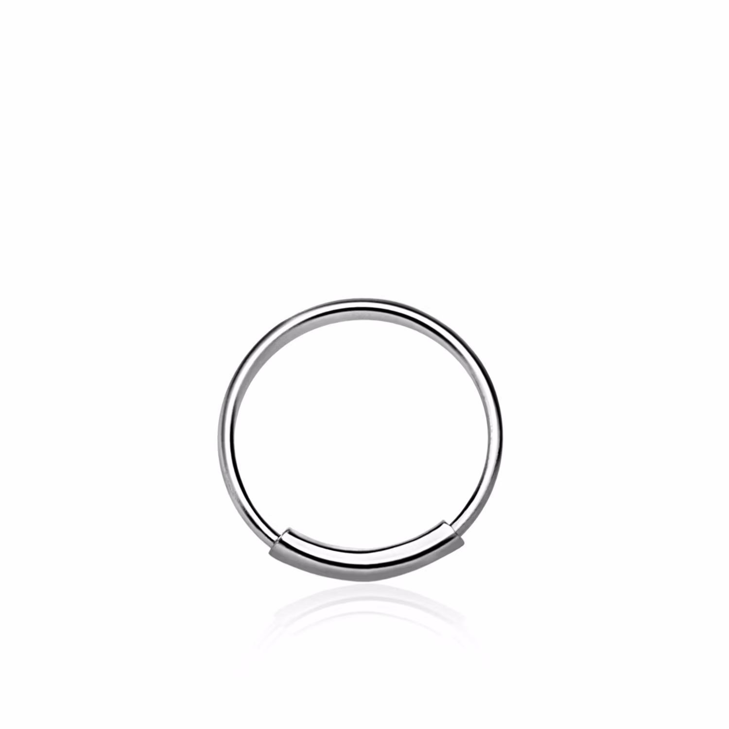 Näsring / sömlös ring i 925 silver 10mm