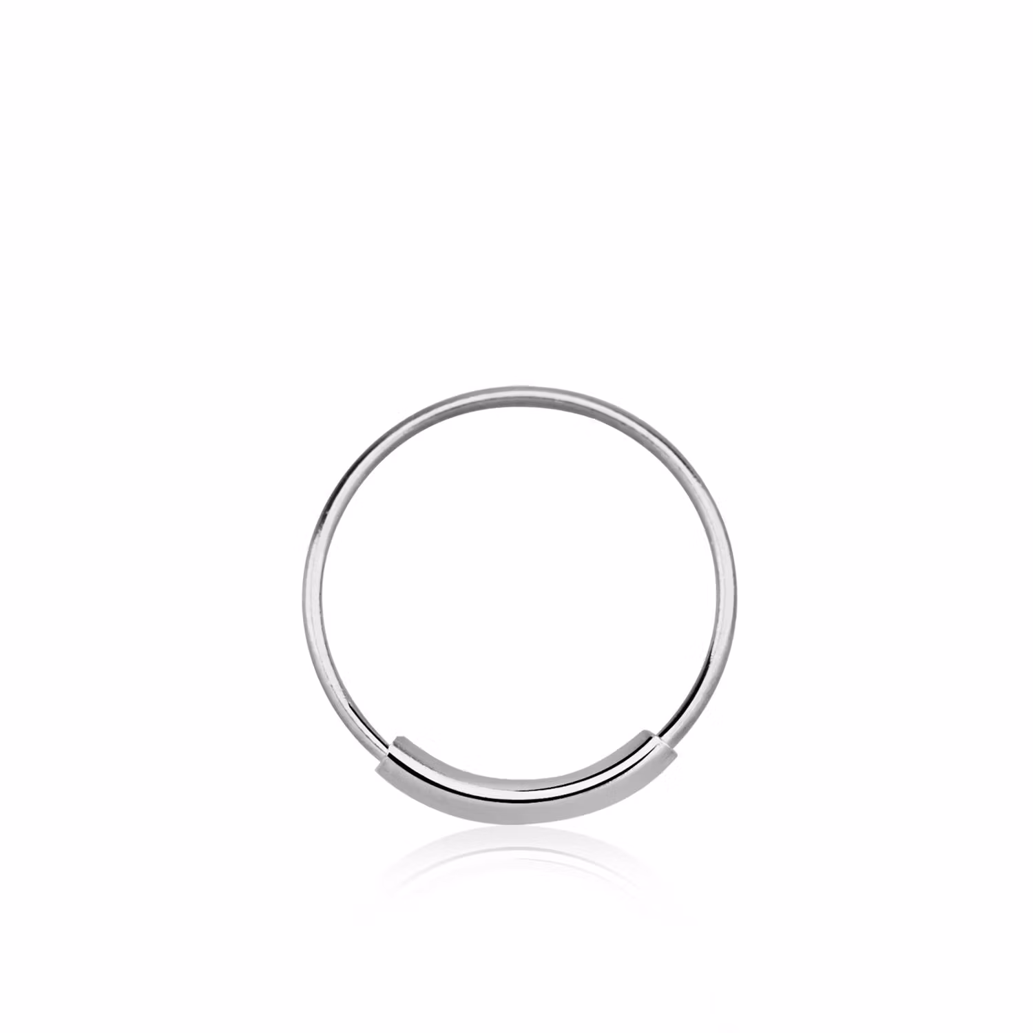 Näsring / sömlös ring i 925 silver 12mm
