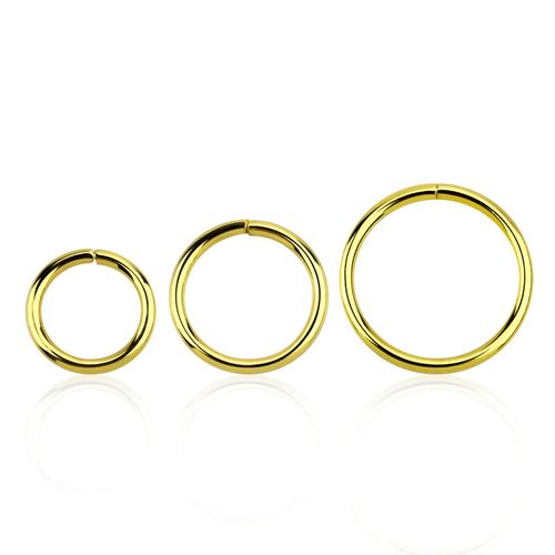 Guldpläterad 925-silver sömlös ring 1.0mm