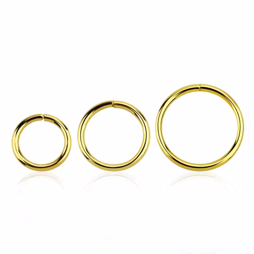 Guldpläterad 925-silver sömlös ring 1.0mm