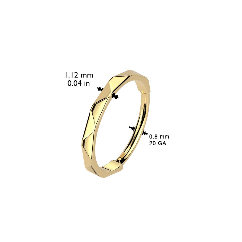 Segmentring i titanium 0.8mm med gångjärn och fasettslipad ytterkant