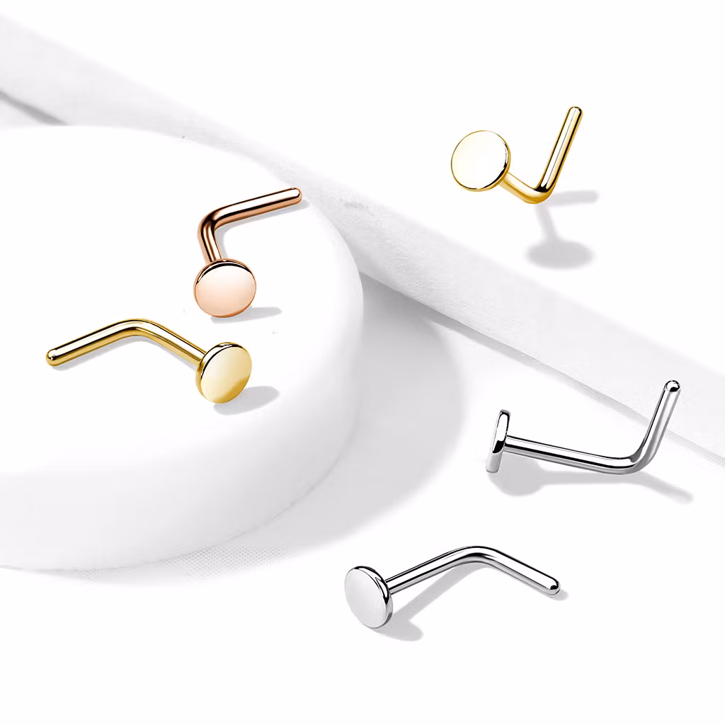 L-böjd nässmycke 0.8mm med platt rund topp