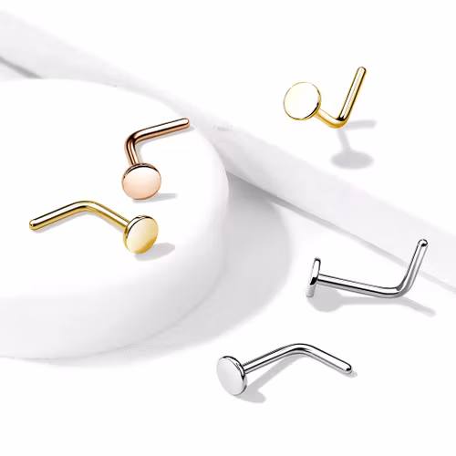 L-böjd nässmycke 0.8mm med platt rund topp