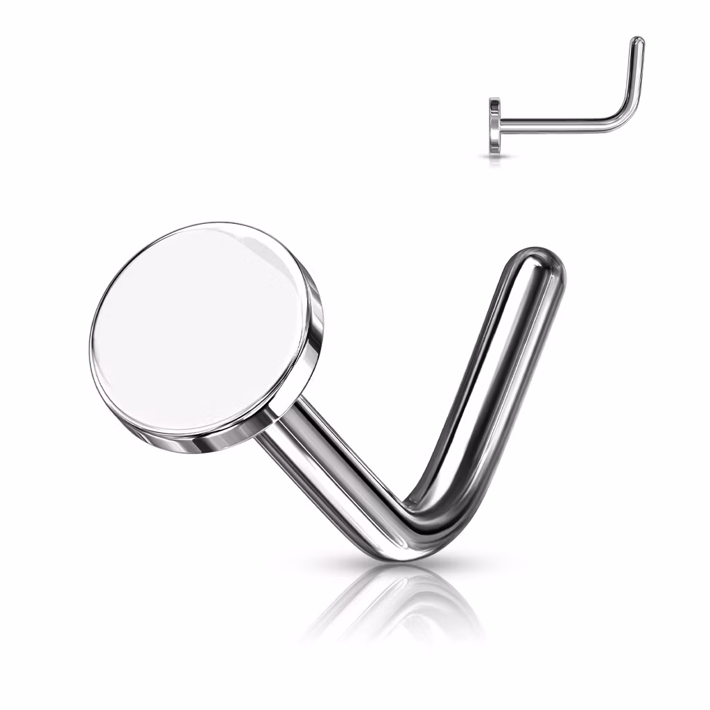 L-böjd nässmycke 0.8mm med platt rund topp