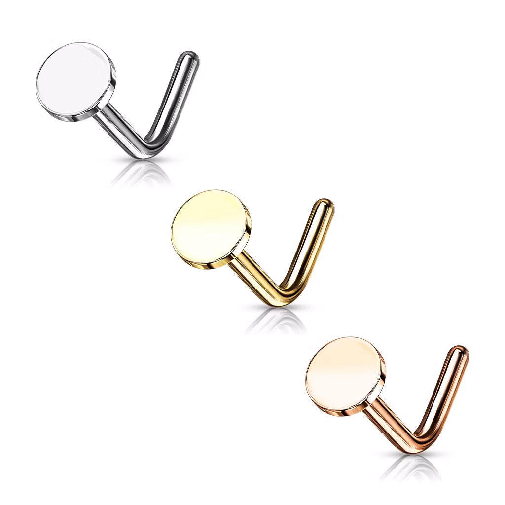 L-böjd nässmycke 0.8mm med platt rund topp