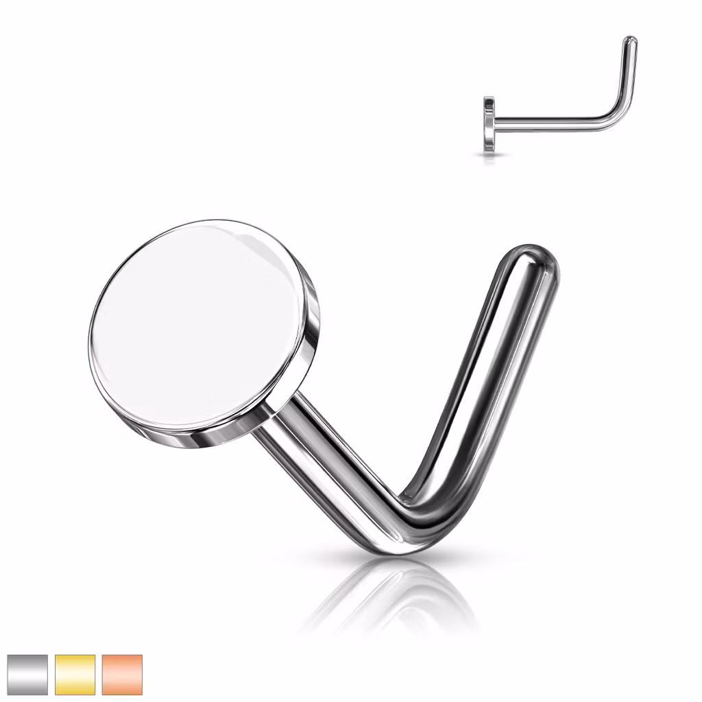 L-böjd nässmycke 0.8mm med platt rund topp
