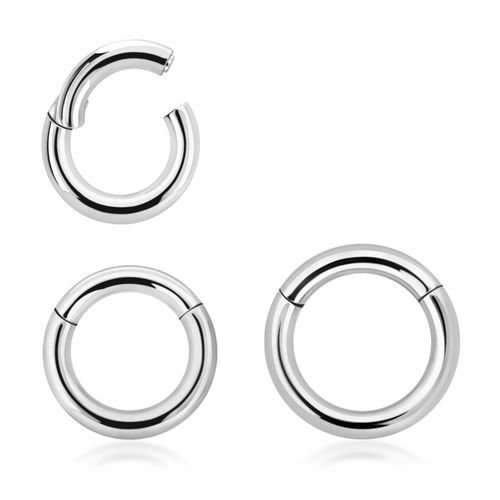 Segmentring 4mm i 316L kirurgiskt stål med gångjärn
