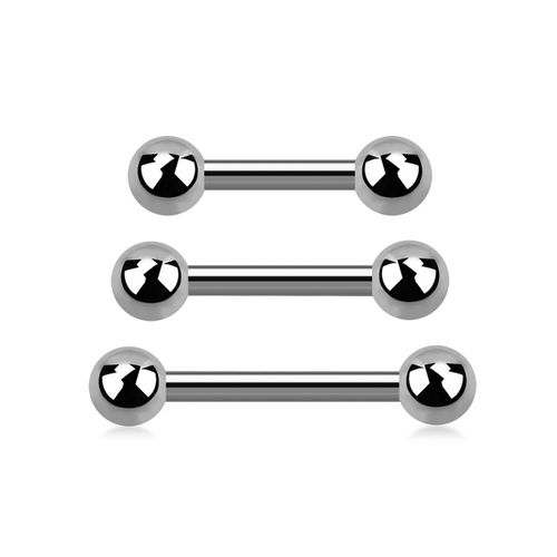 Titanium barbell utvändigt gängad 1.2mm med 4mm kulor