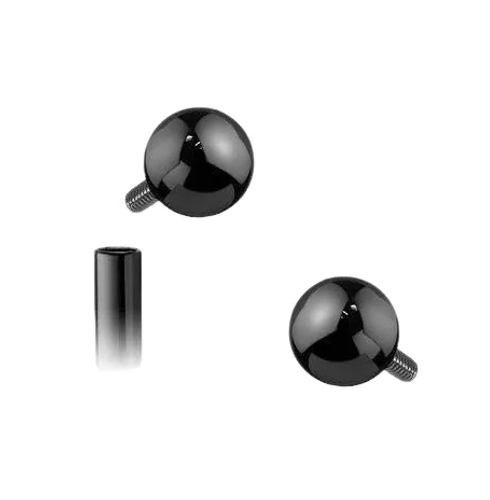 Kula i PVD titanium för invändigt gängad 1.2mm stav med 0.9mm gänga (lös del)